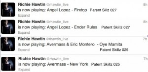 Richie Hawtin plays 4 of Patent Skillz Tracks For 1 Night